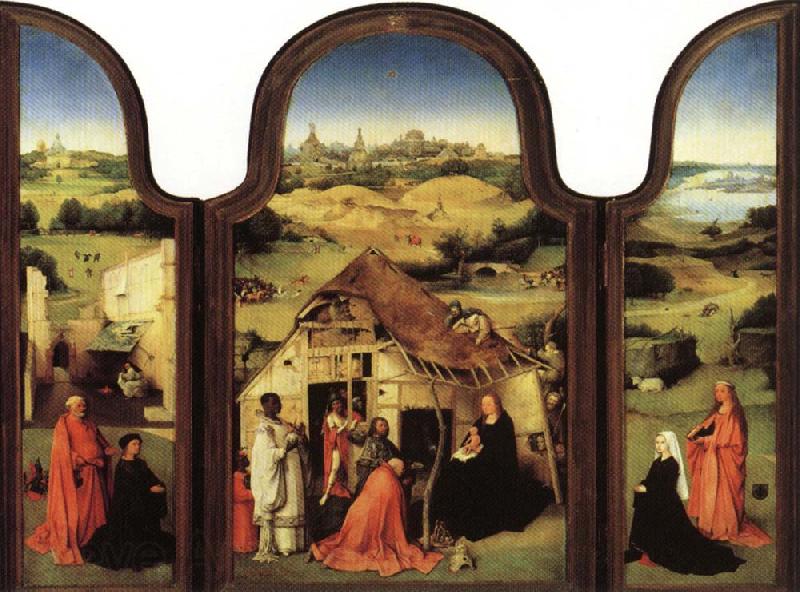 BOSCH, Hieronymus Triptych of the Epiphany Germany oil painting art